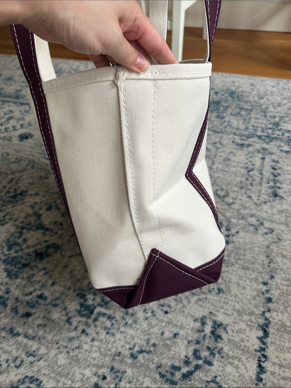 **SOLD**NWT L.L. Bean Boat & Tote Medium Fig Canvas Bag USA Made - Picture 7 of 8